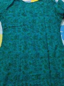 Beautiful Teal &amp; Yellow Kurta