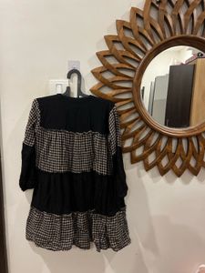 Checkered Tiered Dress