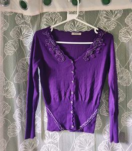 korean  Embellished Cardigan