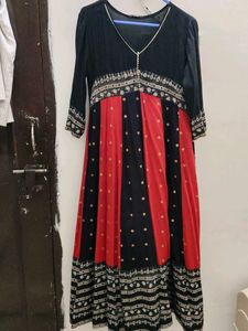 Stylish Black & Red Kurta