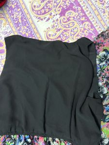 Chic Black &amp; Floral Skater Dress