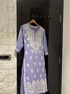Beautiful Lavender Chikankari Kurta