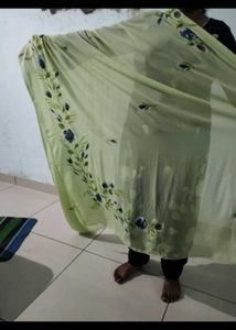 Light Green Floral Dupatta