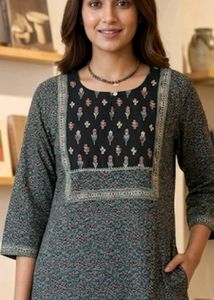 Stylish Printed black Kurta