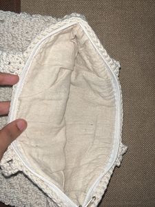Boho Crochet Zipper Pouch