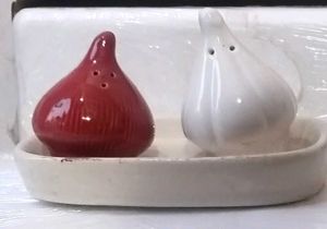 Ceramic Onion Salt &amp; Pepper Shakers