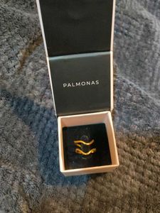 PALMONAS Elegant Gold Wave Ring