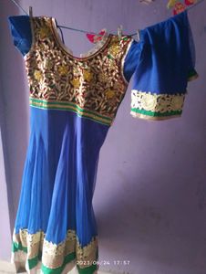 Party Wear Frock With Dupatta