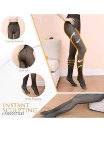 Woman fleece thermal tights pant