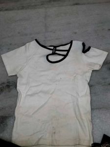 Stylish White Cut-Out T-Shirt ✨