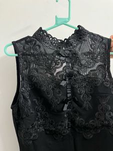 Elegant Black Lace Top
