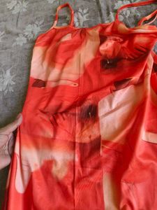 Vibrant Abstract Print Spaghetti Strap Dress