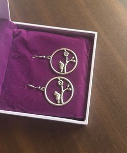 Bird &amp; Blossom Silver Earrings
