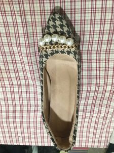 Houndstooth Heels with Pearls