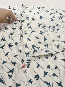 Printed Straight Kurta With Bottom Closure