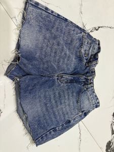 Distressed Denim Shorts
