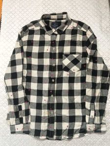 American Eagle Plaid Shirt with Hearts