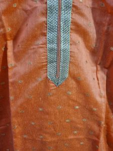 Orange Kurta Set with Embellishments