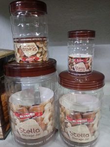 4 Pieces Stella Storage Jars Set