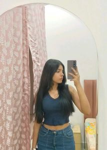 Navy V-Neck Sleeveless Top