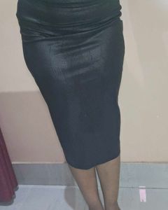 PRICE DROP Shein Faux Leather Midi Skirt