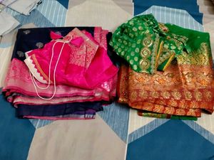 set of 2sarees ethnic and traditional