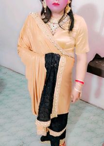 Party Wear Lycra Sari With Blouse