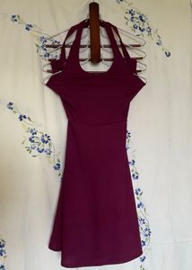 Sexy Backstrap Burgundy Wine Dress🍷
