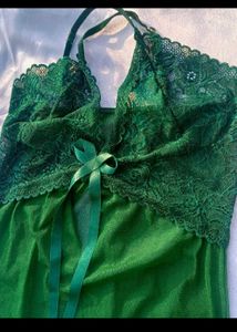 Emerald Green Lace Nightgown