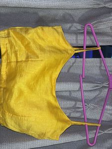 Vibrant Yellow Silk Blouse
