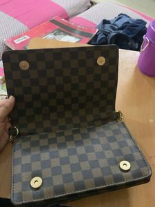 Louis Vuitton Dupe Crossbody Bag with Ch