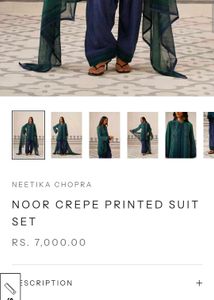 Neetika Chopra premium crepe co-ord set