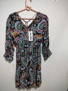 Boho Paisley Print Dress