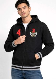 Black Zip-Up Hoodie ( for winter )