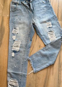 Distressed Light Wash Jeans