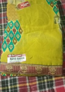Elegant Yellow Rang Barse Saree