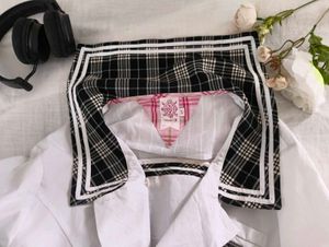 white sailor collar Blouse