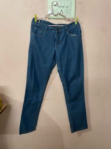 Vintage Dotted Blue Denim Jeans