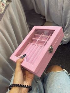 Pink Velvet Jewelry Box costomize