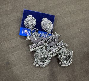 Intricate Peacock Design Earrings