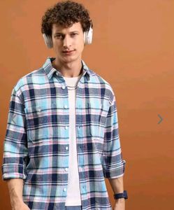 Blue Plaid Flannel Shirt
