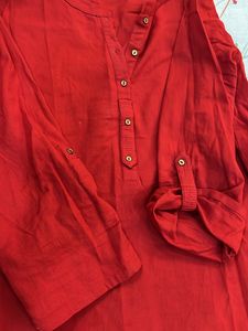 W Red Colour Kurta