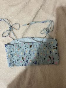 Butterfly Print Crop Top