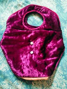 Elegant Purple Velvet Clutch