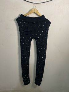 Stylish Navy Polka Dot Leggings