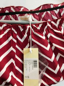 Red &amp; White Chevron Top