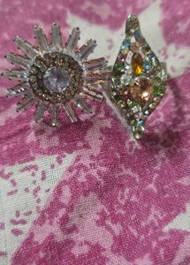 Sparkling Gemstone Rings Set