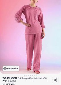 Pink crinkled Co-ord Set