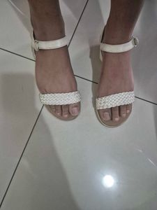White Braided Sandals