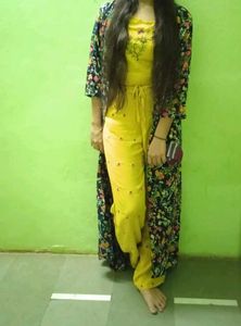 Floral Print Crop Top &amp; Pant Set